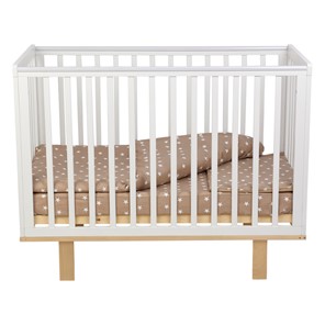 Кровать для новорожденных серия 3400 POLINI Kids Simple 340 Белый / Натуральный в Петропавловске-Камчатском - предосмотр 5