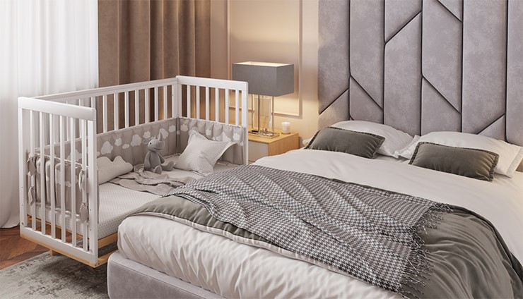 Кровать для новорожденных серия 3400 POLINI Kids Simple 340 Белый / Натуральный в Петропавловске-Камчатском - изображение 9