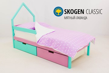 Детская кровать-домик мини Skogen мятный-лаванда в Петропавловске-Камчатском - предосмотр