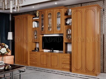 Гостиный гарнитур Альберт со шкафами, глянцевый в Петропавловске-Камчатском