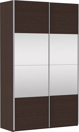 Шкаф 2-створчатый Прайм (ДСП/Зеркало) 1400x570x2300, венге в Петропавловске-Камчатском - изображение 2