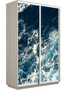 Шкаф 2-дверный Экспресс 1400x600x2400, Морские волны/шимо светлый в Петропавловске-Камчатском