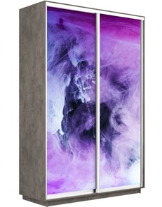 Шкаф Экспресс 1600x450x2400, Фиолетовый дым/бетон в Петропавловске-Камчатском