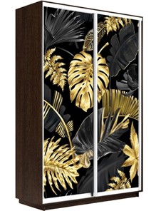 Шкаф 2-дверный Экспресс 1600x600x2400, Листья золото/венге в Петропавловске-Камчатском