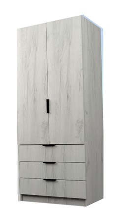 Шкаф ЭШ2-РС-23-8-3я, Дуб Крафт белый 190х80х52 в Петропавловске-Камчатском - изображение