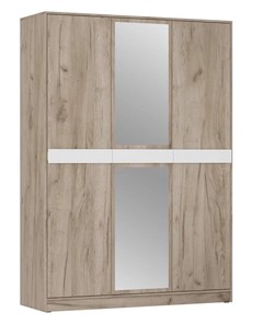 Шкаф трехдверный ШРК-3 Шарм с зеркалом Дуб Крафт Серый/Белый Бриллиант в Петропавловске-Камчатском