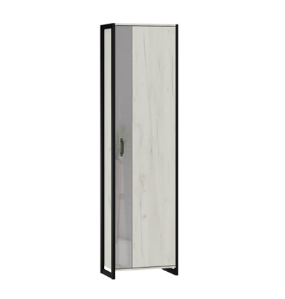 Одностворчатый шкаф Техно ЛД 678.320.000.002 Дуб крафт белый/черный (Корпус+дверь) в Петропавловске-Камчатском - изображение