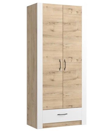 Шкаф гардеробный Ева 5 М1 дуб ирландский/белый матовый в Петропавловске-Камчатском - изображение