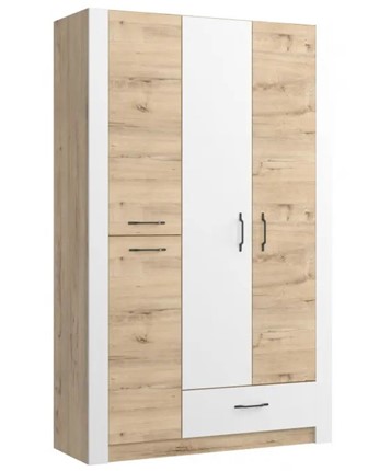Шкаф гардеробный Ева 5 М2 дуб ирландский/белый матовый в Петропавловске-Камчатском - изображение