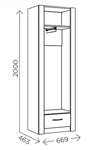 Шкаф гардеробный Ева 5 М3 дуб ирландский/белый матовый в Петропавловске-Камчатском - предосмотр 1
