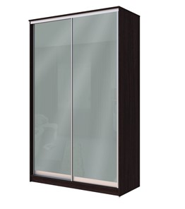 Шкаф 2-х дверный Хит-22-4-12/2-22 с цветным стеклом, средне-серый 074, Венге в Петропавловске-Камчатском