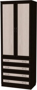Шкаф распашной 103 со штангой, цвет Венге в Петропавловске-Камчатском - изображение