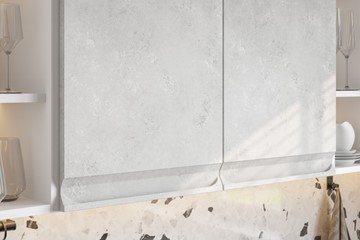 Модульная кухня Вельвет, бетон графит/бетон снежный в Петропавловске-Камчатском - предосмотр 4