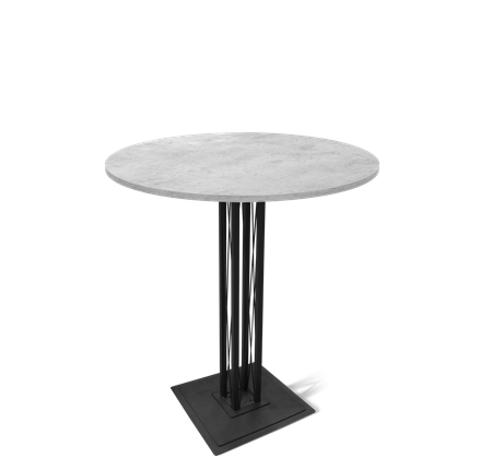 Барный стол SHT-TU6-BS1/H110 / SHT-TT 90 ЛДСП (бетон чикаго светло-серый/черный) в Петропавловске-Камчатском - изображение