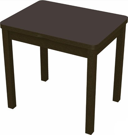 Обеденный раздвижной стол Бари дерево №8 (стекло коричневое/венге) в Петропавловске-Камчатском - изображение