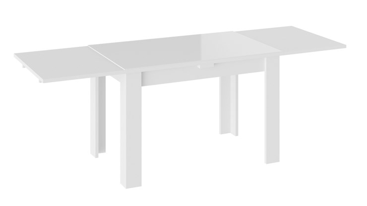 Обеденный раздвижной стол Норман тип 1, цвет Белый/Стекло белый глянец в Петропавловске-Камчатском - изображение 1