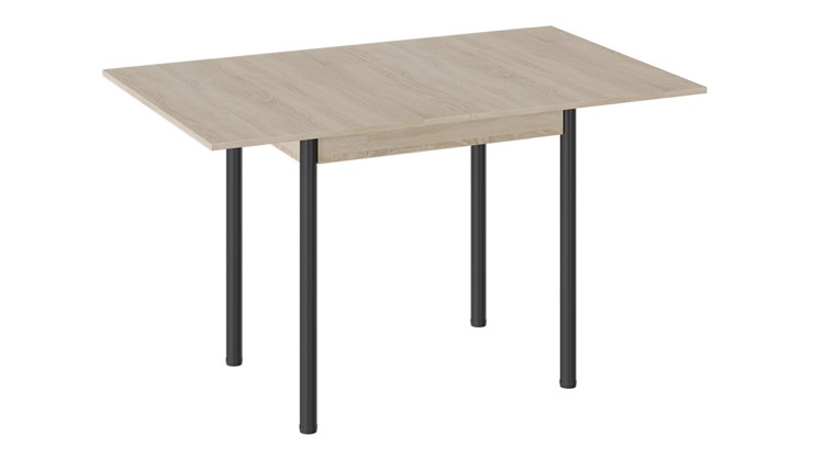 Раздвижной стол Родос тип 2 с опорой d40 (Черный муар/Дуб Сонома) в Петропавловске-Камчатском - изображение 1