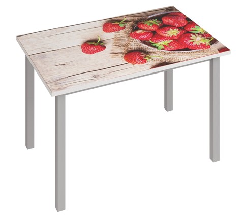 Кухонный раздвижной стол Фристайл-3, Клубника в Петропавловске-Камчатском - изображение