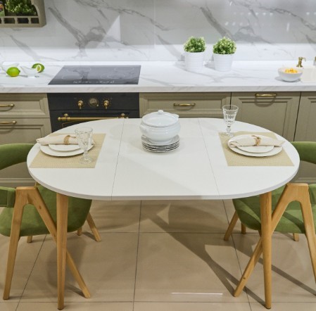 Кухонный стол круглый Серый камень 90*90 см ЛДСП в Петропавловске-Камчатском - изображение 6