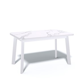 Кухонный раскладной стол AA1200 (белый/керамика мрамор белый) в Петропавловске-Камчатском