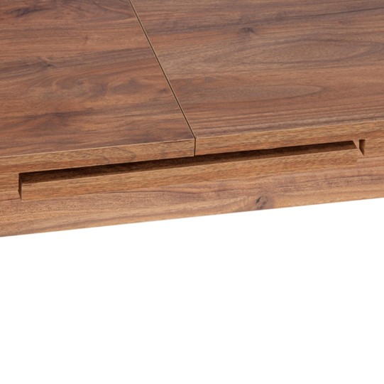 Кухонный раскладной стол AISHA (mod. 1151) ЛДСП+меламин/дерево граб, 130+35х80х75, walnut (орех) в Петропавловске-Камчатском - изображение 7