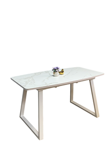 Кухонный стол раздвижной AZ1400 (белый/керамика мрамор белый) в Петропавловске-Камчатском