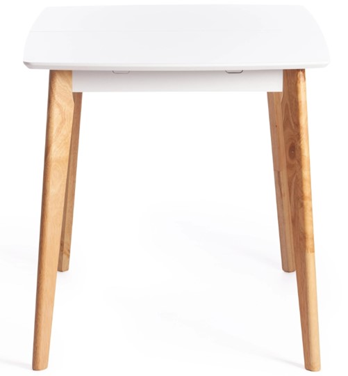 Кухонный раздвижной стол Claire, дерево гевея/МДФ, 110+30x75x75 Белый/натуральный арт.15111 в Петропавловске-Камчатском - изображение 2