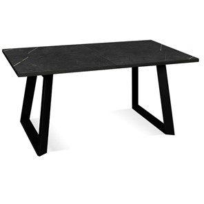 Кухонный стол раскладной Dikline ZLS140 Мрамор черный/ножки черные в Петропавловске-Камчатском