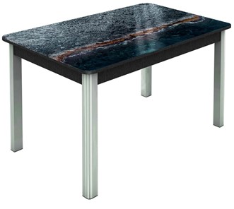 Кухонный раздвижной стол Гамбург исп. 2, ноги метал. крашеные №23 (Exclusive h138/черный) в Петропавловске-Камчатском