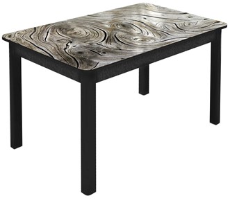 Кухонный стол раскладной Гамбург Мини, ноги метал. крашеные №23 (Exclusive h140/черный) в Петропавловске-Камчатском
