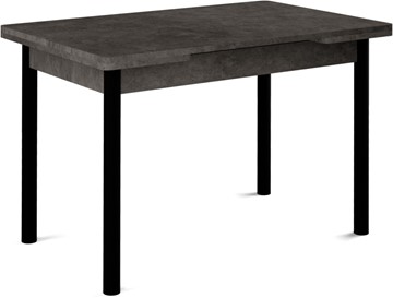 Обеденный раздвижной стол Милан-1 EVO, ноги металлические черные, серый камень в Петропавловске-Камчатском