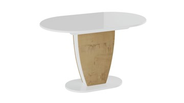 Кухонный стол раздвижной Монреаль тип 1 (Белый глянец/Бунратти) в Петропавловске-Камчатском - предосмотр