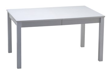 Кухонный стол раскладной Нагано-2 стекло белое opti (хром-лак) в Петропавловске-Камчатском - предосмотр