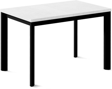 Кухонный стол раздвижной Нагано-2L (ноги черные, белый цемент) в Петропавловске-Камчатском - предосмотр