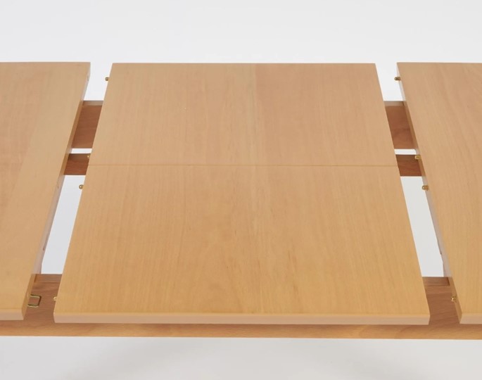 Кухонный стол раздвижной Pavillion (Павильон) бук/мдф 80x120+40x75, Натуральный арт.13982 в Петропавловске-Камчатском - изображение 5