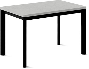 Кухонный стол раскладной Токио-3L (ноги металлические черные, светлый цемент) в Петропавловске-Камчатском