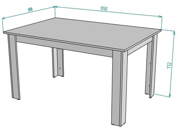 Кухонный обеденный стол T37, Белый в Петропавловске-Камчатском - предосмотр 1