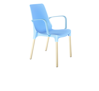 Обеденный стул SHT-ST76/S424 (голубой/ваниль) в Петропавловске-Камчатском