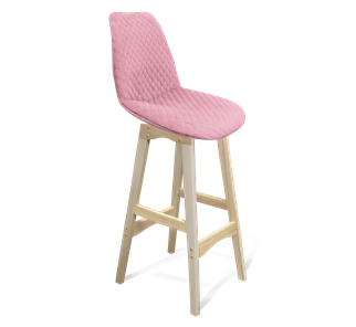 Барный стул SHT-ST29-С22 / SHT-S65-1 (розовый зефир/прозрачный лак) в Петропавловске-Камчатском
