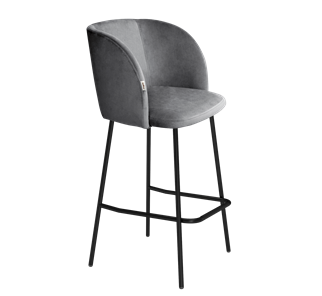 Барный стул SHT-ST33 / SHT-S29P (угольно-серый/черный муар) в Петропавловске-Камчатском