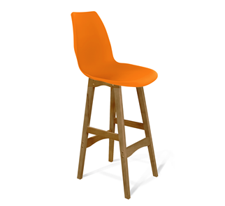 Барный стул SHT-ST29/S65 (оранжевый ral2003/светлый орех) в Петропавловске-Камчатском