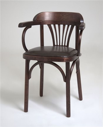 Обеденный стул Венский мягкий, кожзам коричневый/темный тон в Петропавловске-Камчатском - изображение