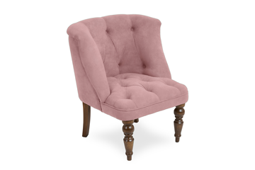 Мягкое кресло Бриджит розовый ножки коричневые в Петропавловске-Камчатском - предосмотр