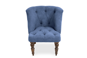 Мягкое кресло Бриджит синий ножки коричневые в Петропавловске-Камчатском - предосмотр