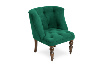 Кресло на ножках Бриджит зеленый ножки коричневые в Петропавловске-Камчатском