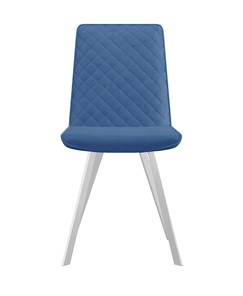 Обеденный стул 202, микровелюр B8 blue, ножки белые в Петропавловске-Камчатском - предосмотр 1
