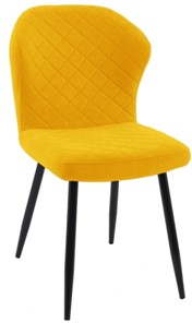 Кухонный стул 239 желтый, ножки черные в Петропавловске-Камчатском