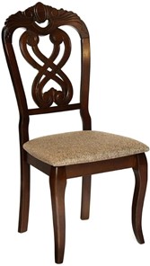 Кухонный стул Андромеда, дерево гевея 47х55х107 Cappuchino/ткань коричневая S 168-7 (2 шт) арт.12895 в Петропавловске-Камчатском