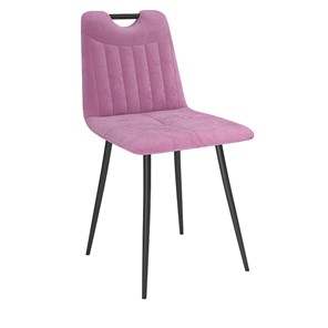 Кухонный стул Брандо, велюр тенерифе розовый/Цвет металл черный в Петропавловске-Камчатском
