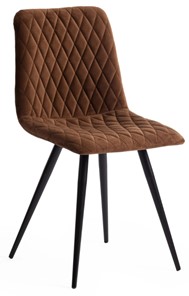 Кухонный стул CHILLY X (mod.7096-1) 45х53х88 коричневый barkhat 12/черный арт.18294 в Петропавловске-Камчатском